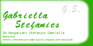 gabriella stefanics business card